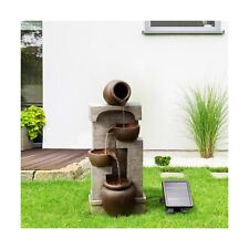 Solar-Powered 4-Tier Outdoor Garden Water Fountain