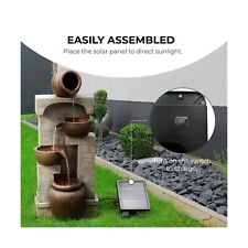 Solar-Powered 4-Tier Outdoor Garden Water Fountain