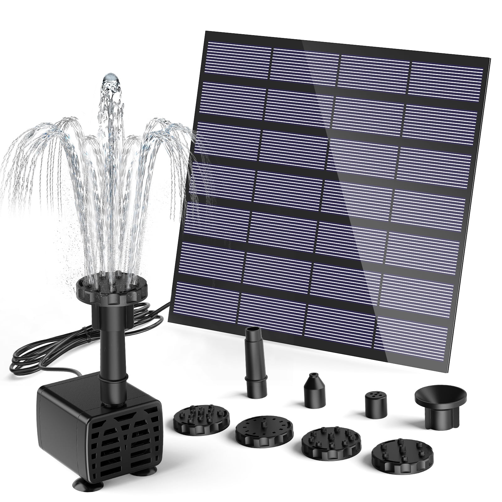 Solar Powered Fountain Pump for Bird Baths and Gardens