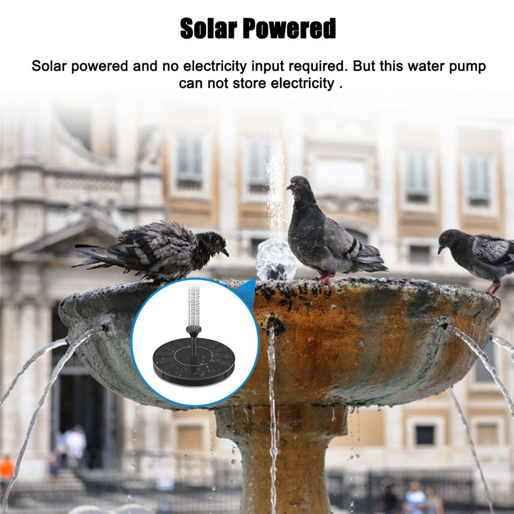 Solar Floating Bird Bath Fountain for Gardens