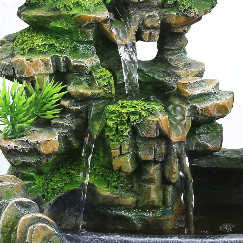 Mini Tabletop Rockery Water Fountain with Light