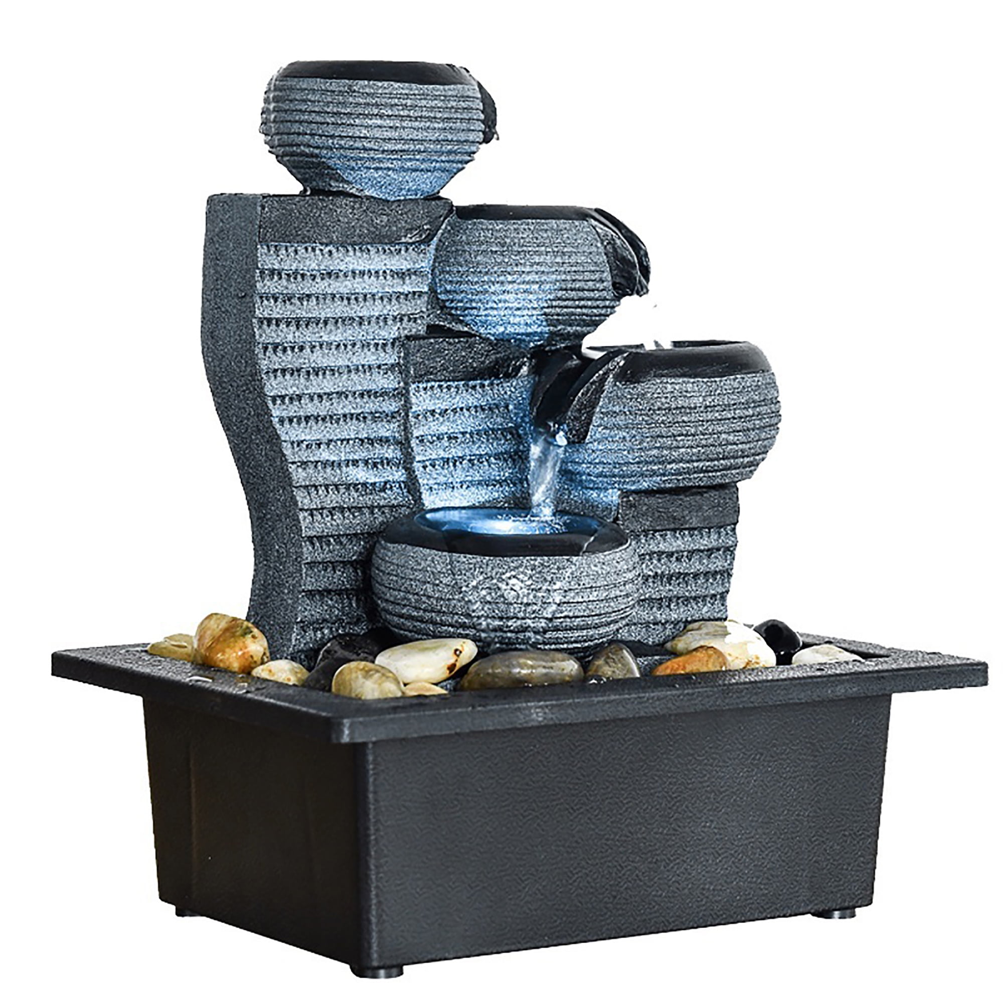 Portable Tabletop Water Fountain with Pump