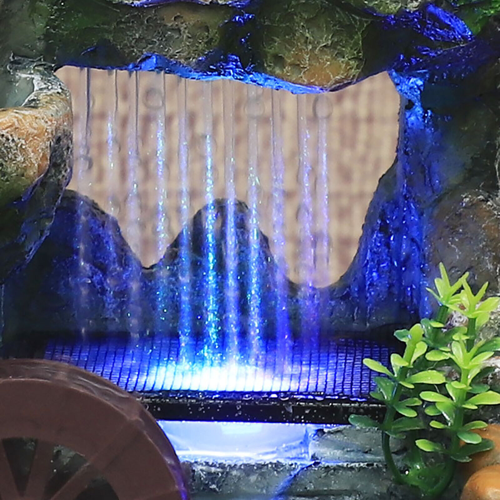 Small Tabletop Rock Waterfall Fountain with LED Light
