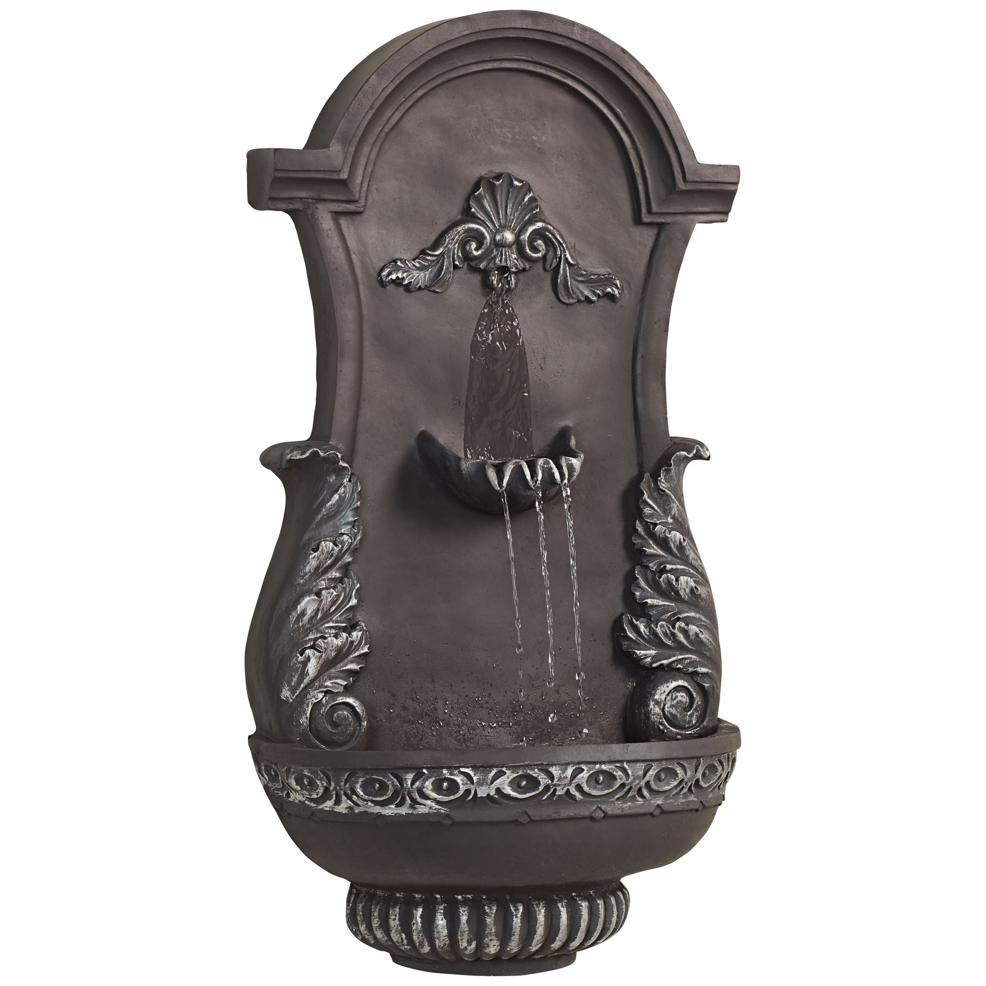 Bronze Finish Wall Fountain with Decorative Design