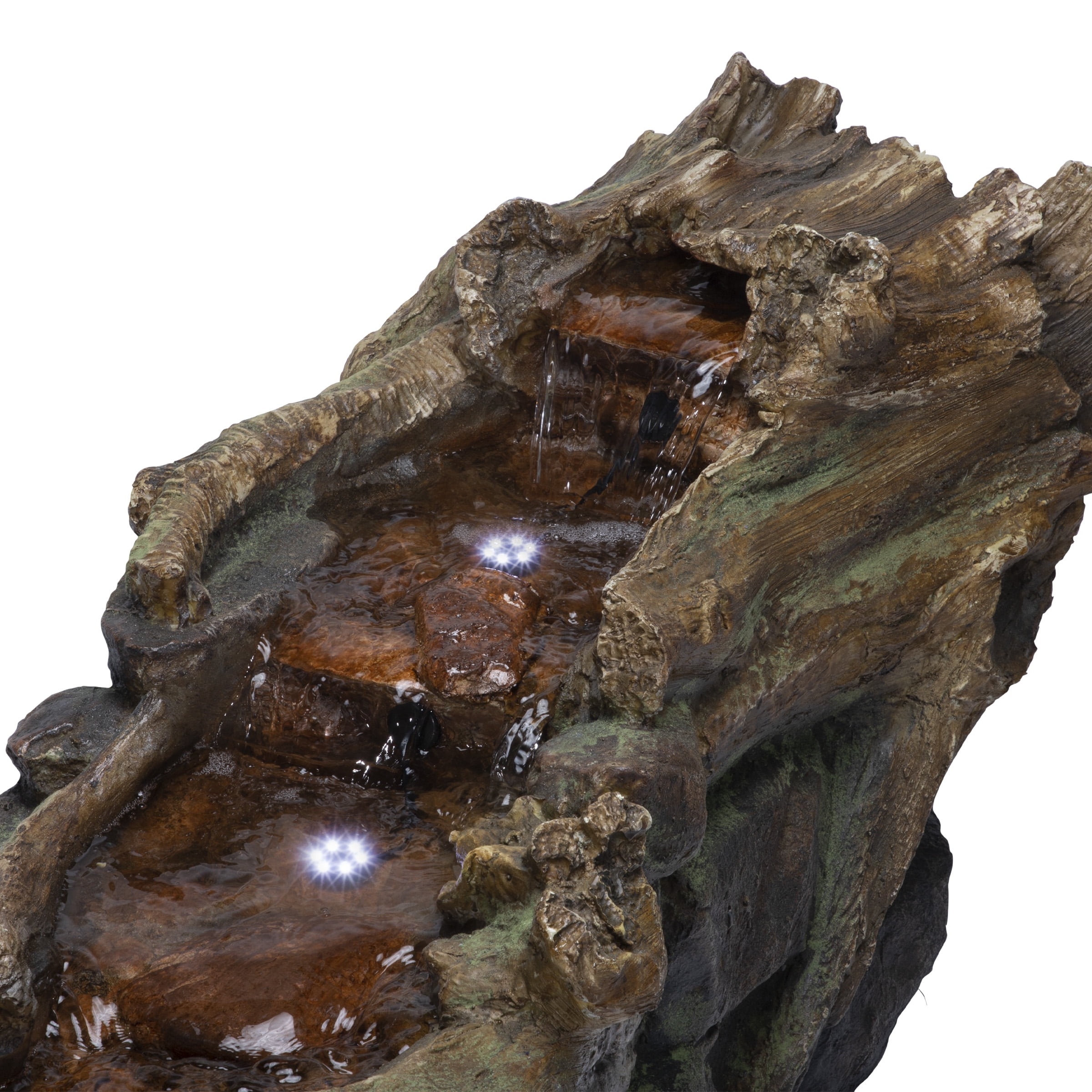 Alpine 59" Light-Up Cascading Floor Fountain