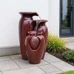 3-Tier Jar Fountain with Pump for Gardens
