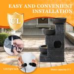 LED Lighted 4-Tier Outdoor Water Fountain