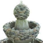 Gray 3-Tier Stone Look Patio Fountain