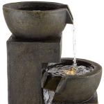 LED Cascading Bowls Outdoor Water Fountain 41.5