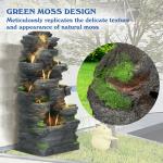 Cascading Rock Water Fountain with Lights 10-Tier