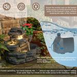 5-Tier Outdoor Water Fountain with Lights