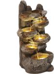 6-Tier Rock Waterfall Fountain with LED Lights