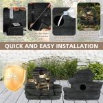 5-Tier Outdoor Water Fountain with Lights