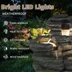 5-Tier Outdoor Water Fountain with Lights