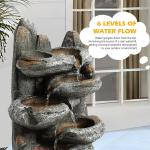6-Tier Rock Waterfall Fountain with LED Lights