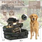 5-Tier Outdoor Water Fountain with Lights
