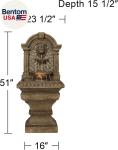 Lions Head 51" Italian Outdoor Stone Fountain