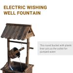 Wooden Outdoor Wishing Well Water Fountain with Pump
