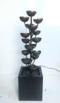 38" Zinc Metal Tiered Outdoor Water Fountain
