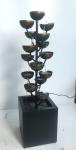 38" Zinc Metal Tiered Outdoor Water Fountain