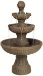 Rustic 3-Tier Outdoor Floor Water Fountain