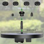 Solar Bird Bath Fountain with 6 Nozzles
