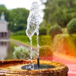 Solar Bird Bath Fountain with 6 Nozzles