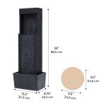 Athena 38-Inch Outdoor Solar Fountain with Lights