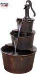 40" Rustic Tiered Pump and Barrel Water Fountain