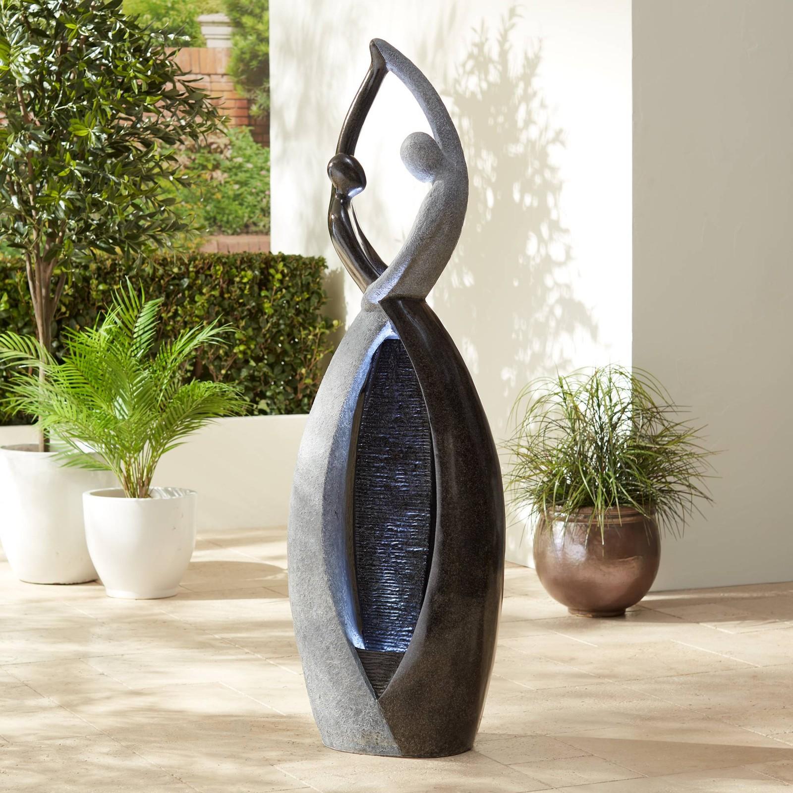 Modern 57" Dancing Couple Outdoor Water Fountain