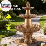 48.8" 3-Tier Outdoor Garden Water Fountain