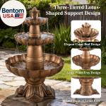48.8" 3-Tier Outdoor Garden Water Fountain