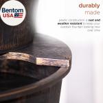 40" Rustic Tiered Pump and Barrel Water Fountain