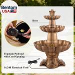 48.8" 3-Tier Outdoor Garden Water Fountain