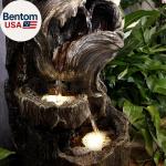 Cascading Tree Trunk Water Fountain for Outdoors