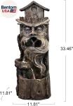 Cascading Tree Trunk Water Fountain for Outdoors