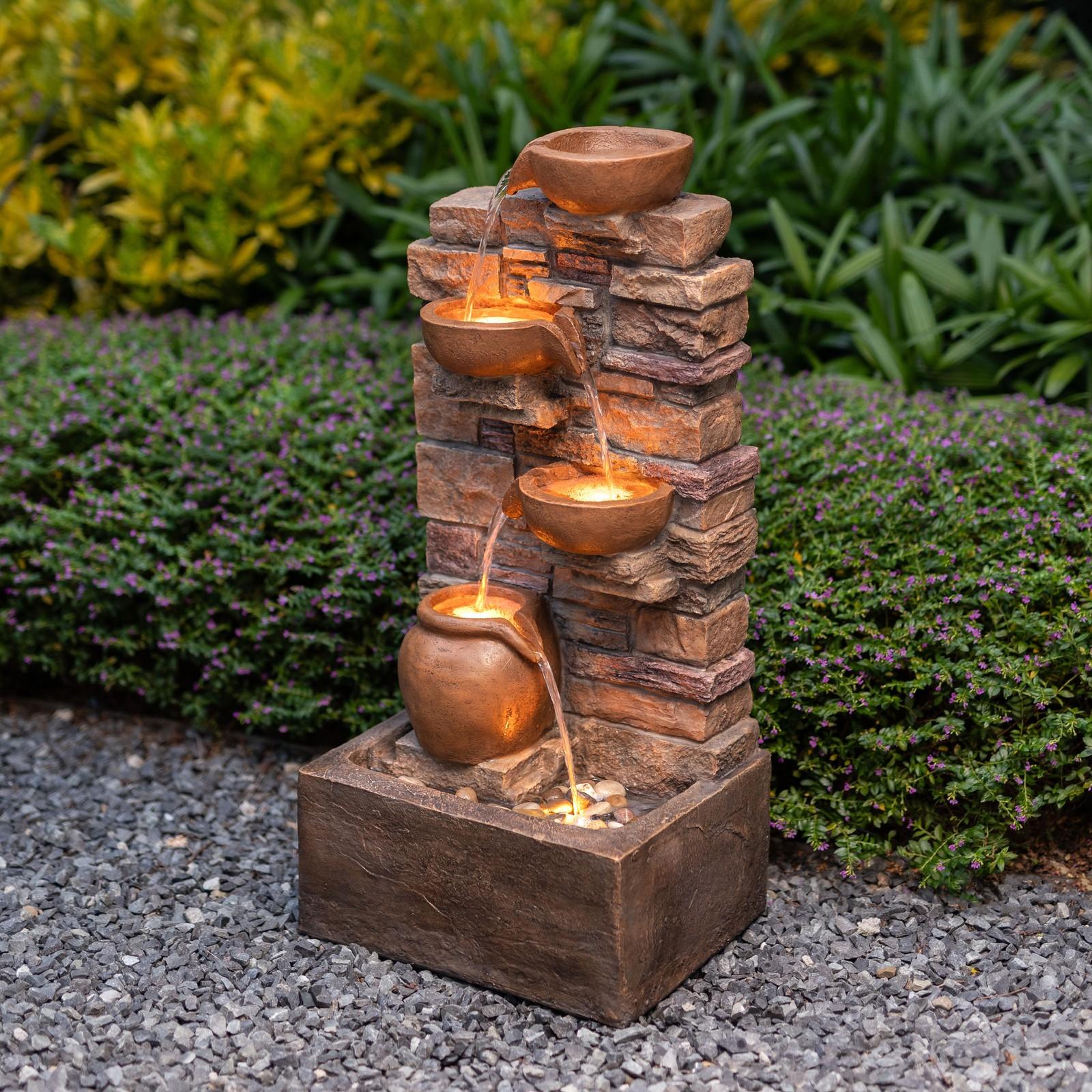 Teamson Home 28.5" 4-Tier Outdoor Water Fountain