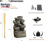 6-Tier Solar Cascading Rock Water Fountain