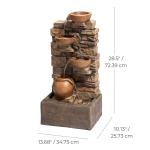Teamson Home 28.5" 4-Tier Outdoor Water Fountain