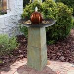 38" Slate Decorative Orb Outdoor Water Fountain