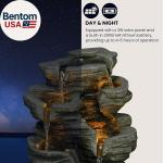 6-Tier Solar Cascading Rock Water Fountain