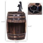2-Tier Wooden Outdoor Water Pump Fountain