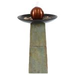 38" Slate Decorative Orb Outdoor Water Fountain