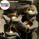 6-Tier Solar Cascading Rock Water Fountain