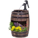 2-Tier Wooden Outdoor Water Pump Fountain