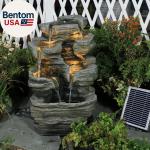 6-Tier Solar Cascading Rock Water Fountain
