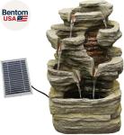 6-Tier Solar Cascading Rock Water Fountain