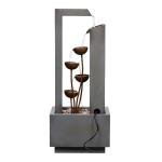 Modern Black and Gray Tiered Metal Fountain