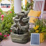6-Tier Solar Cascading Rock Water Fountain