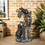22.4" 3-Tier Outdoor Water Fountain with LED